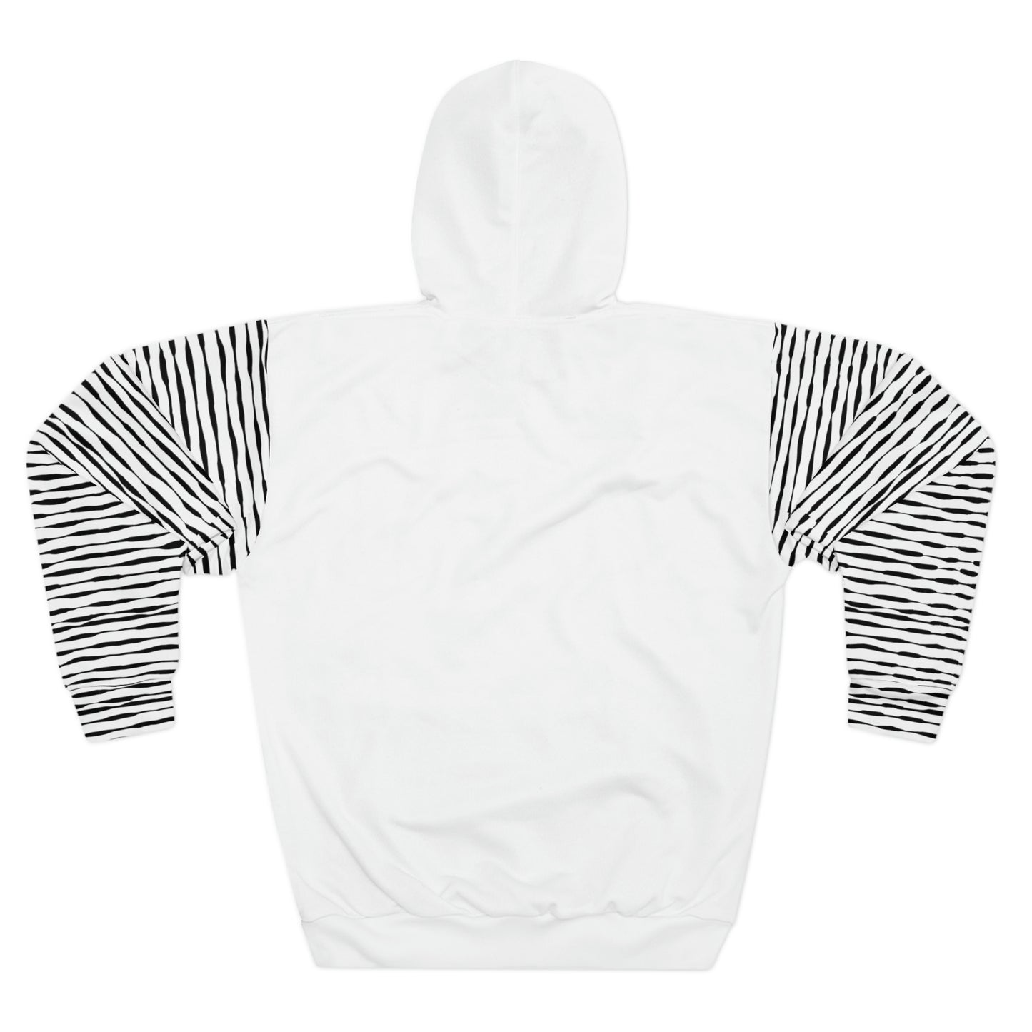 Coin Stack Pattern with LaBell Label - Black on White with Selective Coverage - Unisex Pullover Hoodie