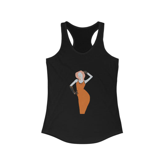 "The MODels" - C.P. Cadmium Orange Female - Standalone Figure - Women's Ideal Racerback Tank