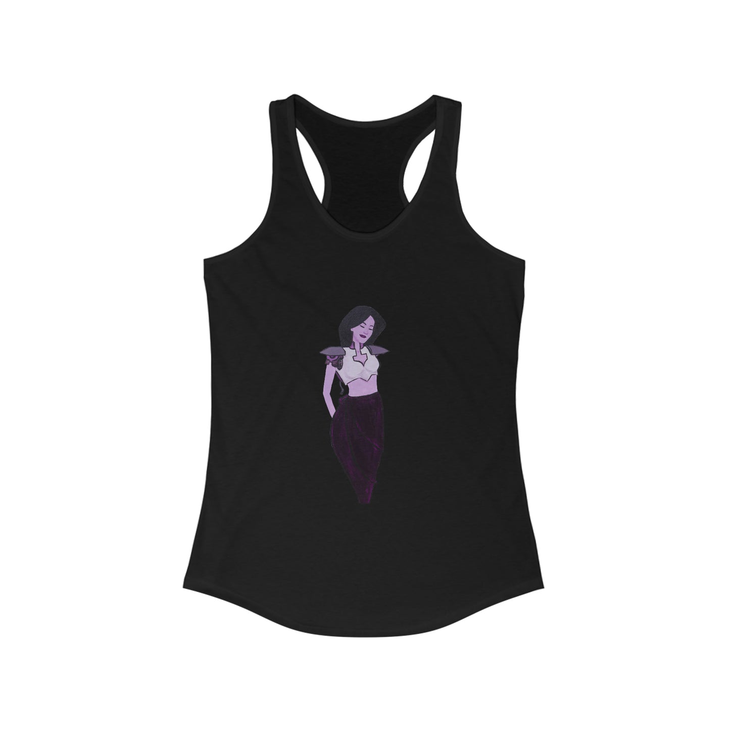 "The MODels" - Permanent Violet Dark Female - Standalone Figure - Women's Ideal Racerback Tank