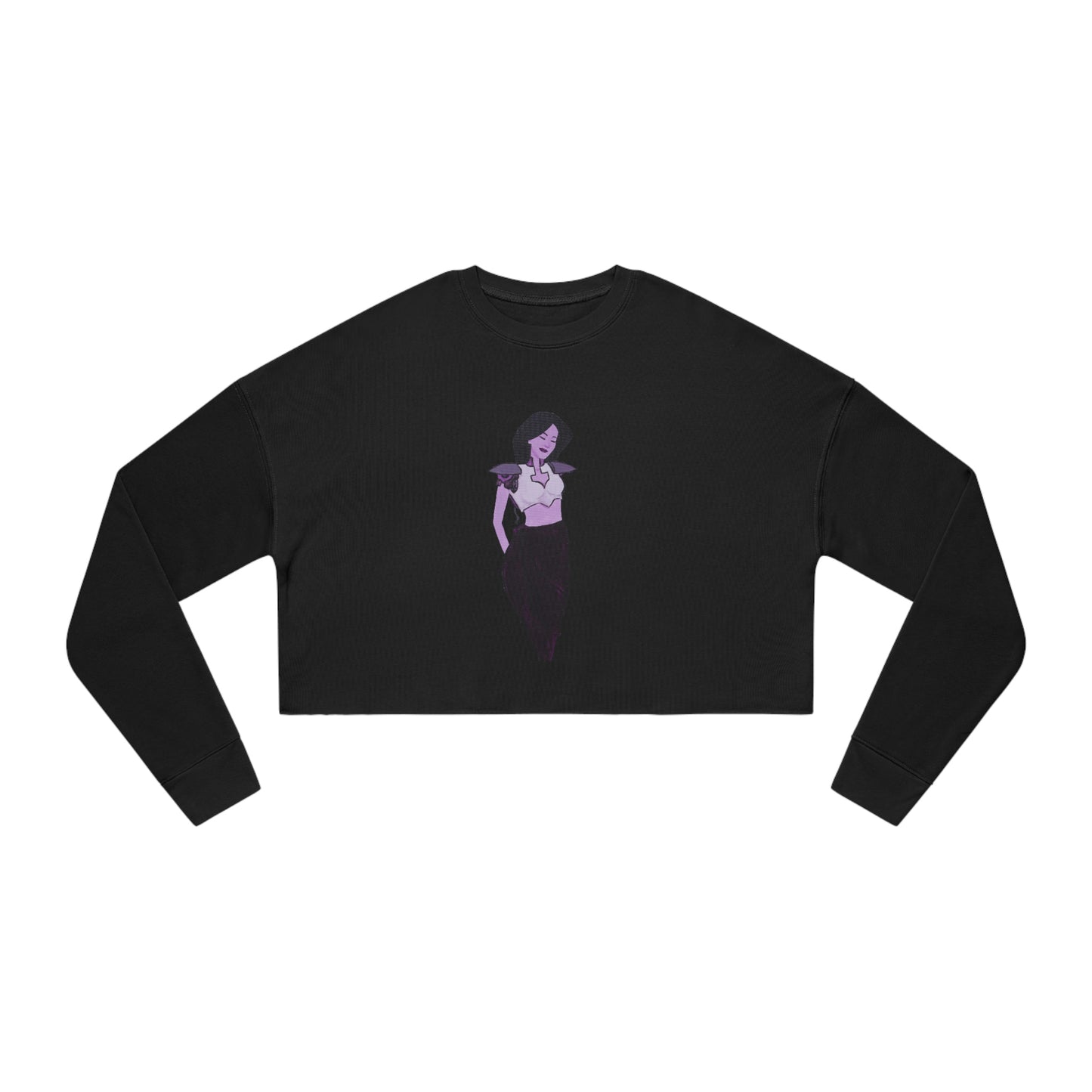 "The MODels" - Permanent Violet Dark Female - Standalone Figure - Women's Cropped Sweatshirt