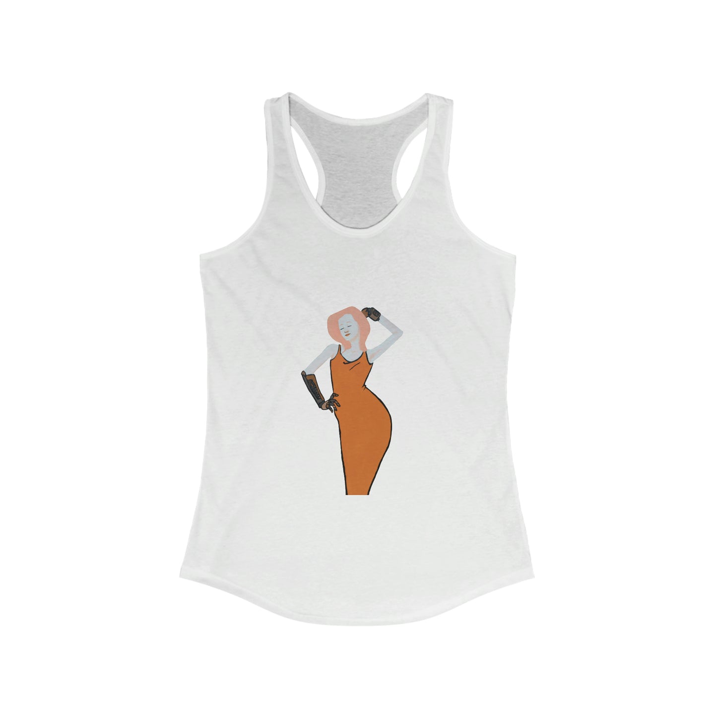 "The MODels" - C.P. Cadmium Orange Female - Standalone Figure - Women's Ideal Racerback Tank